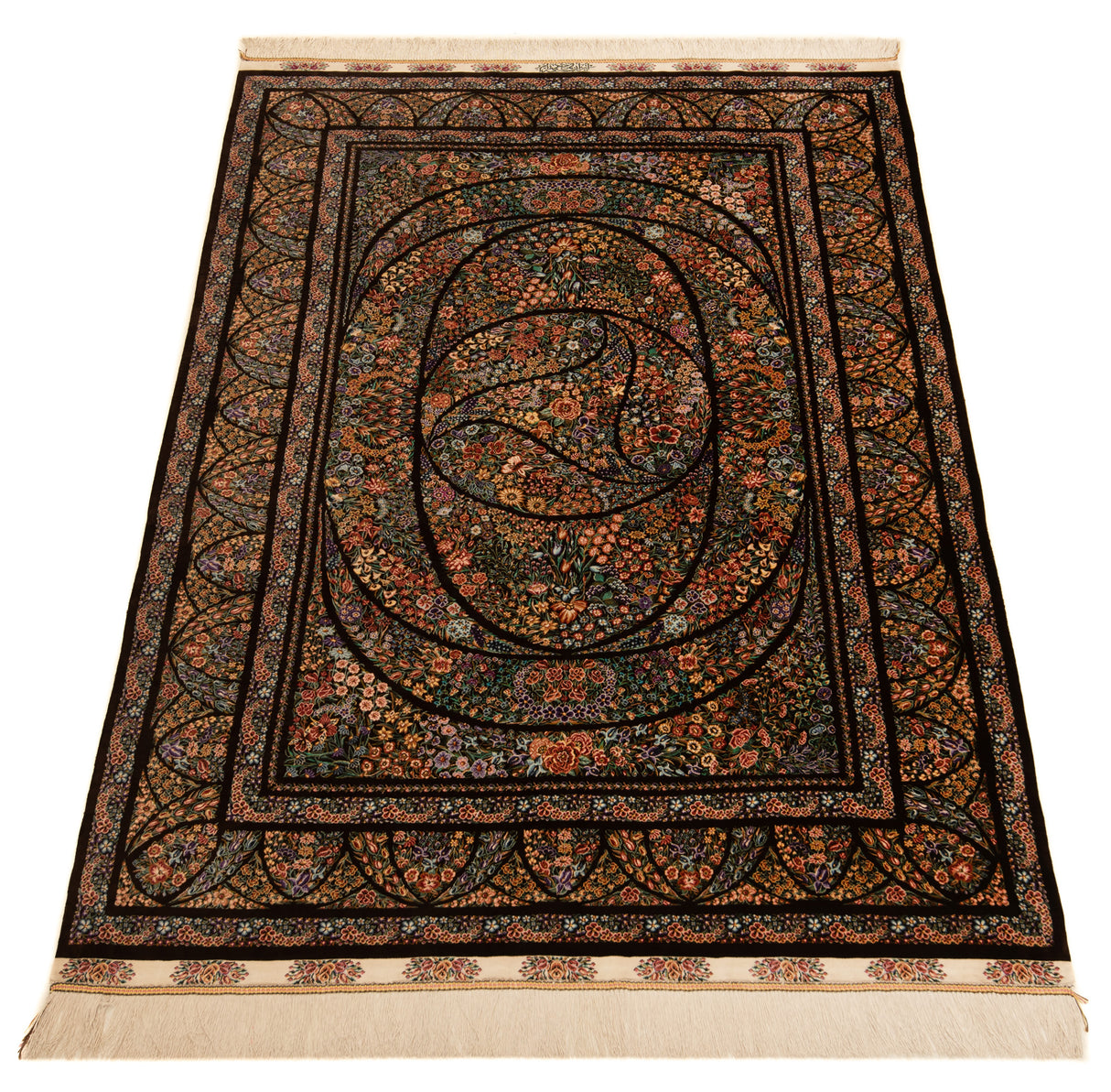 Alfombra persa Qom Silk Hekmimaram | 201 x 137 cm