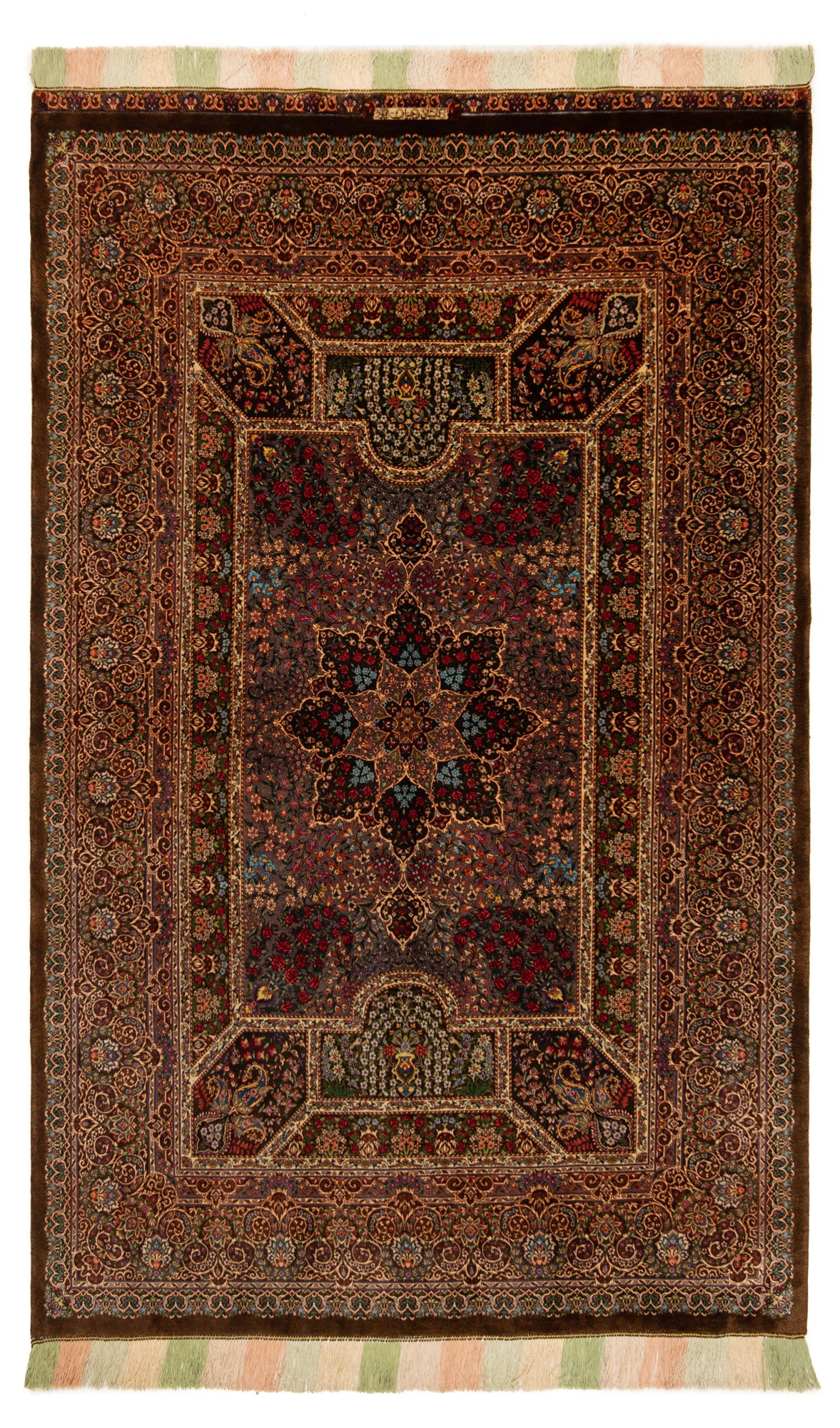 Carpete persa qom seda rajabinpour | 214 x 138 cm