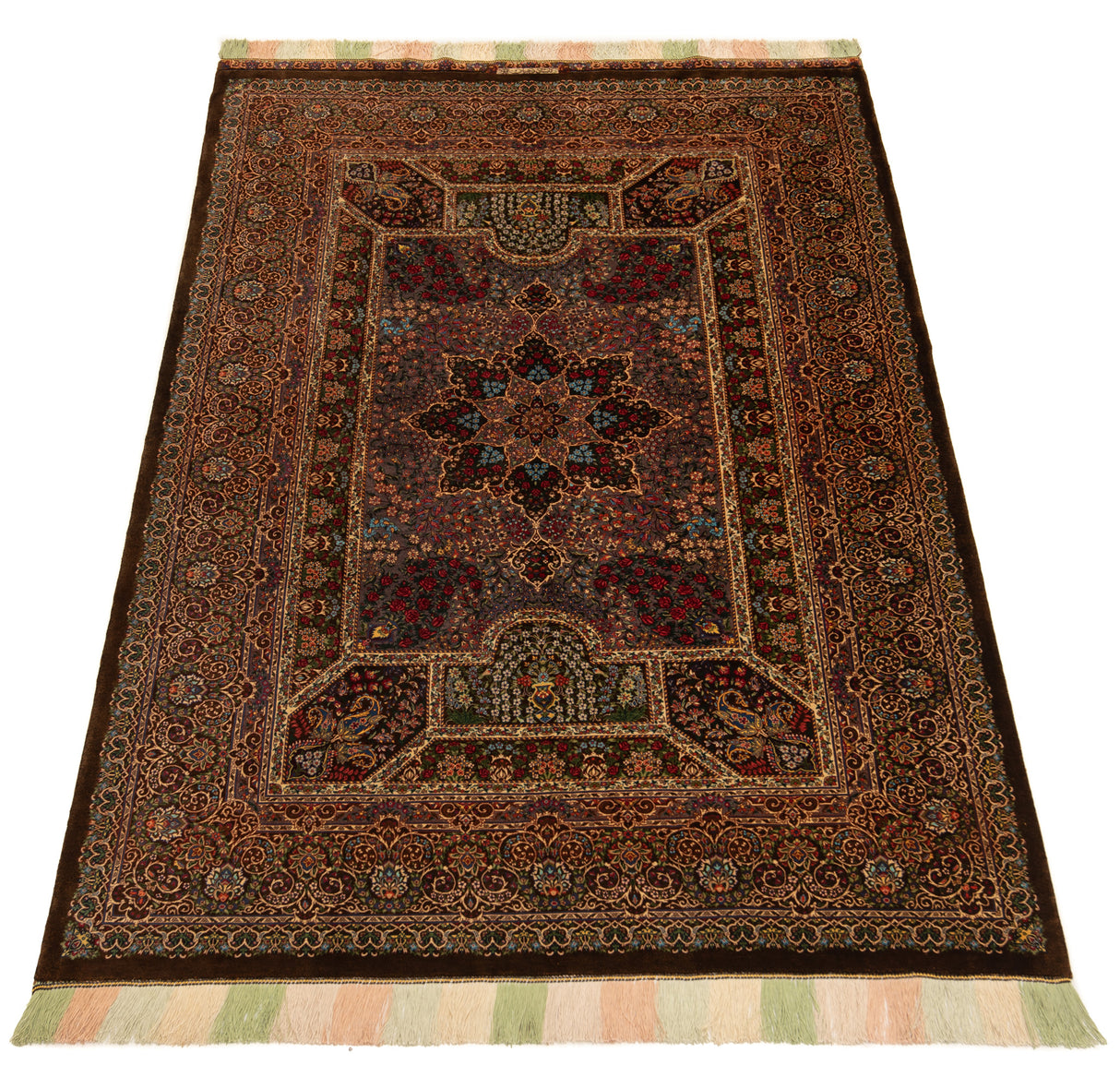 Alfombra persa Qom Silk Rajabinpour | 214 x 138 cm