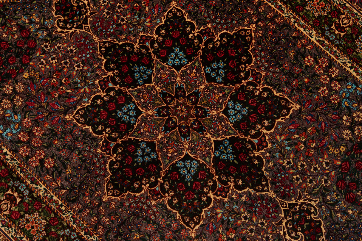 Alfombra persa Qom Silk Rajabinpour | 214 x 138 cm