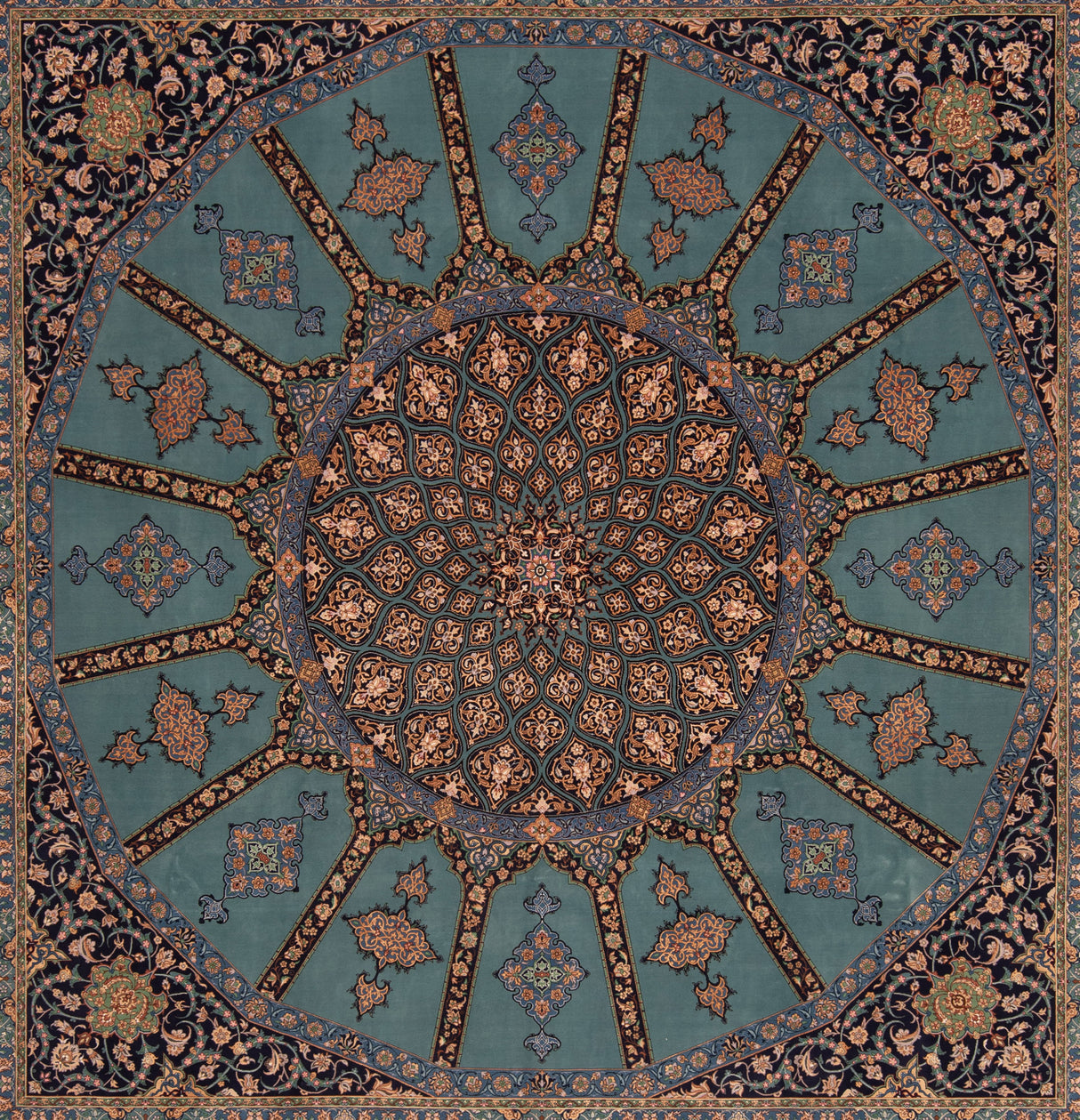 Alfombra persa Isfahan Mirzaie | 329 x 318 cm