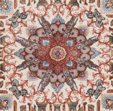 Carpetes persas Tabriz 50Raj | 100 x 100 cm